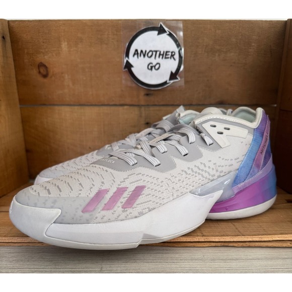 Men’s Adidas D.O.N. Issue 4 Athletic Basketball Shoes Sneakers Sz 13 Gray Purple - Picture 3 of 12